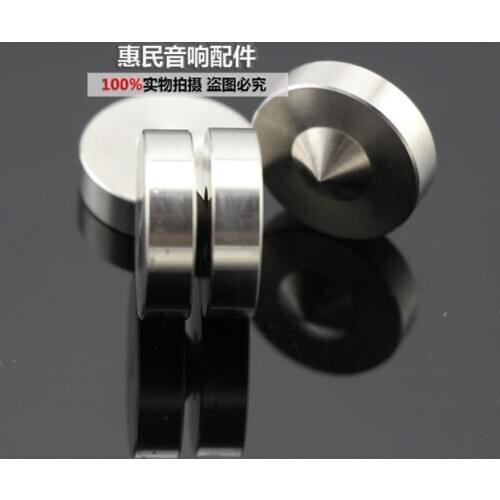 4x Stainless Steel HiFi Speaker Spike Spikes Feet base pad 24*6mm floor disc