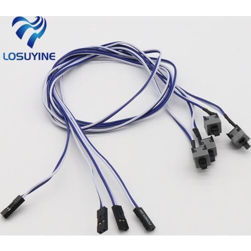 Promotion!Repair Parts PC Power Momentary Push Button Switch Connector Cable 4 Pcs