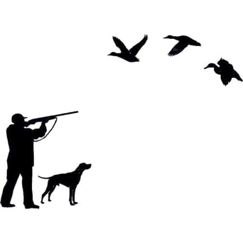 Car Sticker Personality Duck Hunting Hunting Rifle Creative PVC Decal Car Sticker Cover scratches waterproof