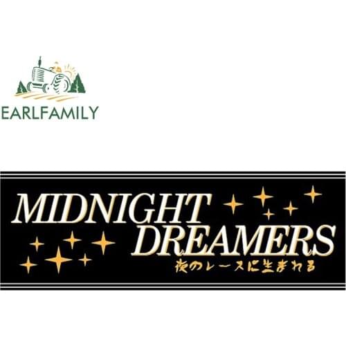EARLFAMILY 13cm x 4.6cm for Midnight Dreamers Slap Car Stickers Anime Decals Fashionable Occlusion Scratch Laptop Car Styling
