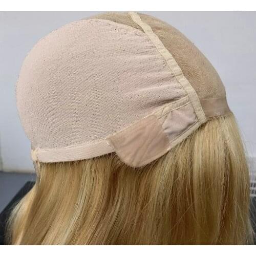 Hstonir Blonde Silk Top Wig Straight Short Bob Human Hair Wigs Human Hair Jewish Kosher Wigs European Remy Hair G039