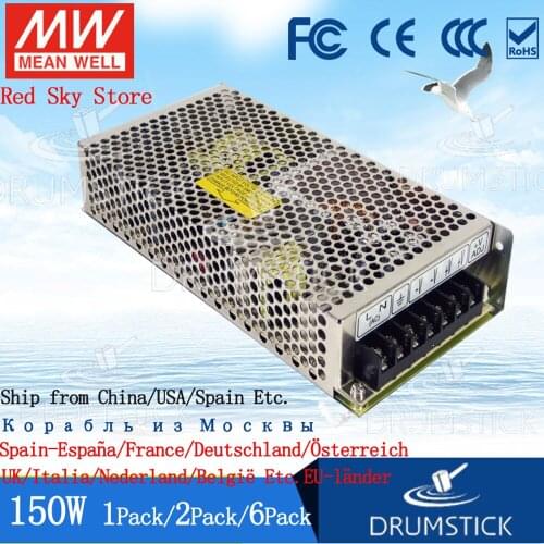 3.28) 2Pack Meanwell 150W Power Supply RS-150-12V/3.3/5/15/24/48 3.3/6.5/10A 12.5/26/30A Replace NES-150 monitor LED light