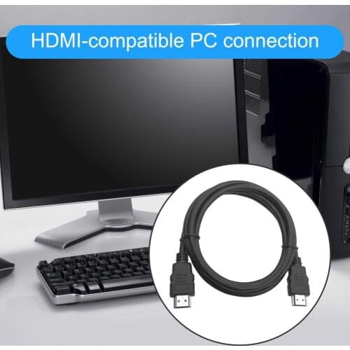 Bluelans HDMI-compatible Cable Plug Play Wide Application Metal Practical Reliable Video Cord for TV Set Top Box