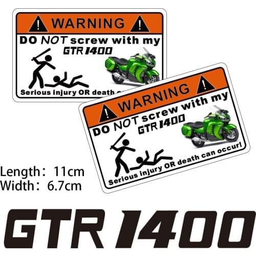 KODASKIN Motorcycle Cheap 2D Creative Warning Sticker Decal for GTR1400