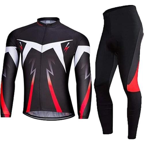 Team Running Uniform Mens Cycling Jersey Sets Bicycle Clothing Trousers Long Sleeve Summer Bike Riding Sportwear MTB Skinsuit