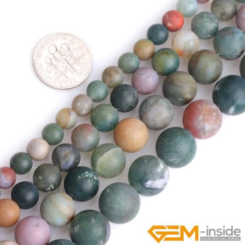 Natural Indian Agates Round Bead For Jewelry Making Strand 15" DIY Bracelet Necklace Jewelry Beads 6mm 8mm 10mm 12mm 14mm Pick
