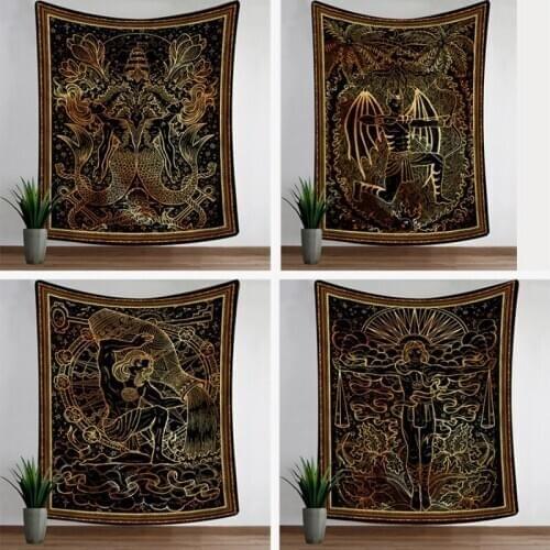 Mandala Wall Hanging Tapestry Constellation Series Indian Room Macrame Room Decor Printed Flower Room Accessories T77