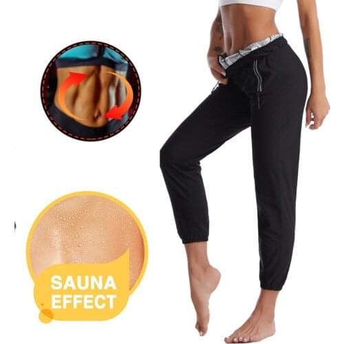 Womens New Style Sweat Shapewear Thermo High Waist Pants Sauna Suits Body Shaper Waist Trainer Slimming Shorts Fitness Leggings