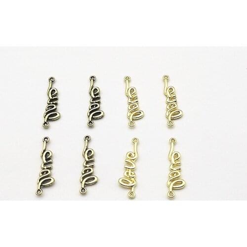 New arrival! 23x6mm 200pcs Zinc Alloy Love Connector for Earring DIY Making parts, Jewelry Accessories Findings & Component