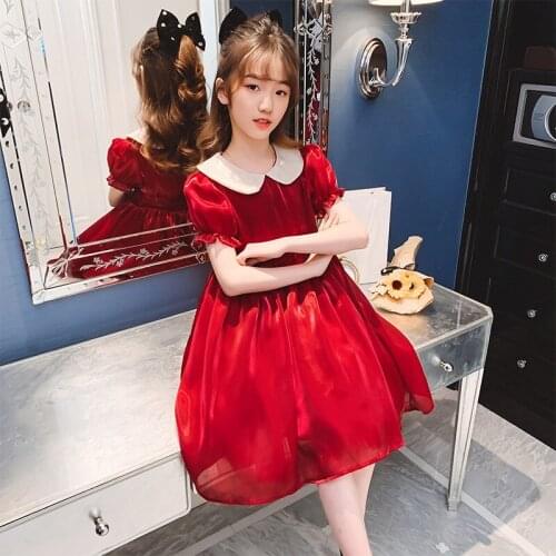 Girls dress summer 2021 new childrens fluffy mesh skirt big kids summer girl princess dress