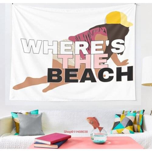 Where s the Beach tapestry Hanging Tapestry Hippie Wall Hanging Blanket Wall Carpet Yoga Mat Home Decor