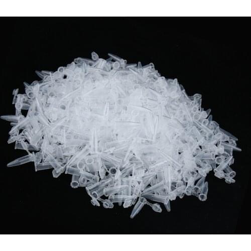 500 Pieces 1.5ml Clear PP Plastic Graduated Centrifuge Test Tubes & Snap Cap Lab Vial Specimen Storage Container