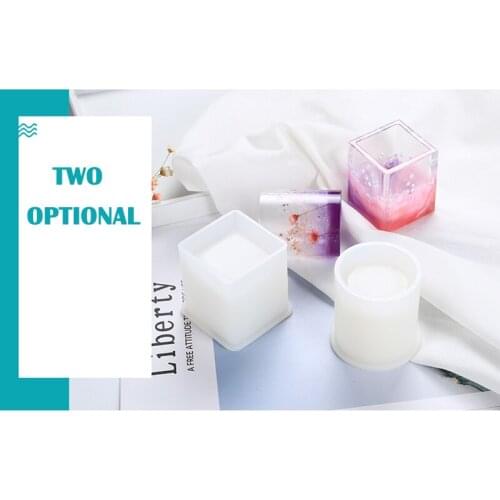 Crystal Epoxy DIY Handmade Pen Holder Silicone Mould Clear Flower Pot Moulds GQ