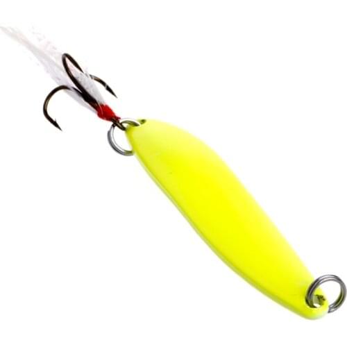 Fishing Metal Luminous Baits Treble Hooks Sequins Lures Paillette Feather Tackle U2JB