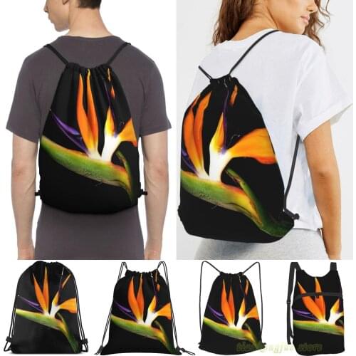 Strelitzia Men Purpose Drawstring Backpack Bags Women Outdoor Travel Backpacks Gym Training Swimming Fitness Bag