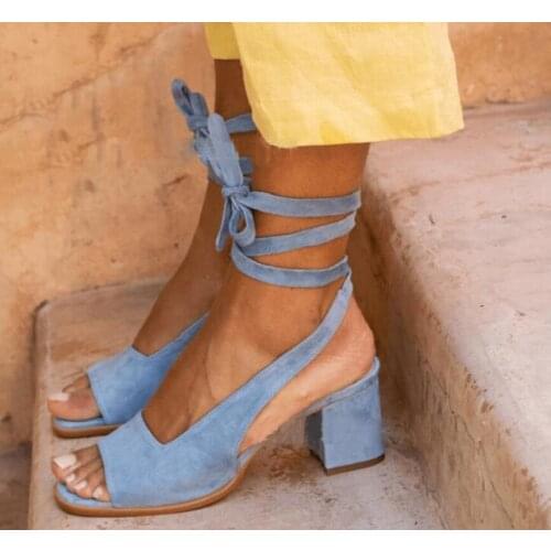 New Summer Women Sandals Sexy Peep Toe Lace Up Women Gladiator Sandals High Heels Party Shoes Black Size 35-43