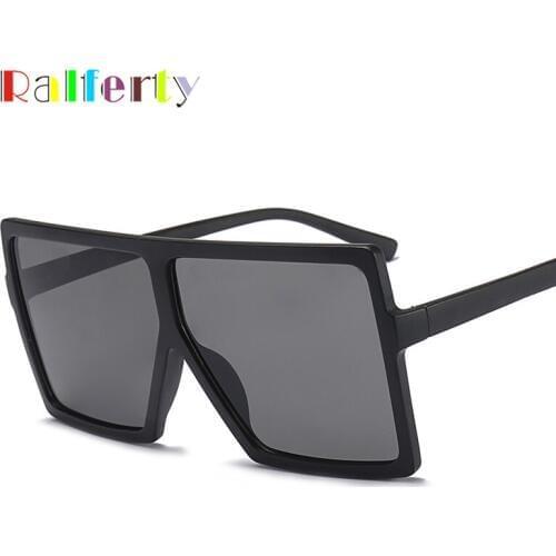 Ralferty Oversized Sunglasses Women Men 2019 Big Retro Sun Glasses UV400 Black Sunglases Female Male Shades Eyewear Oculos D1702