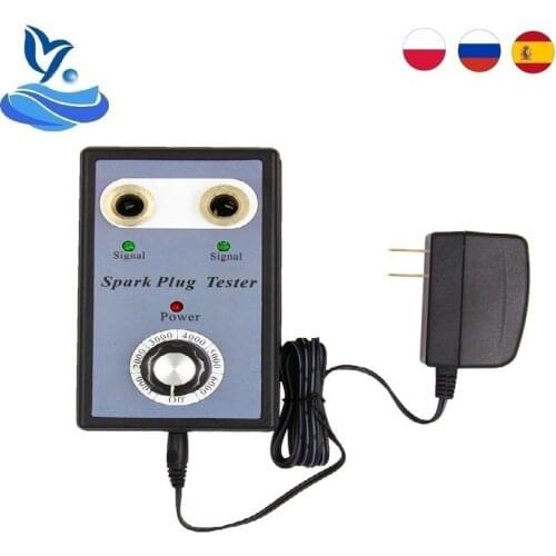 Spark Plug Tester Adjustable Double Hole 12V Gasoline Car Sparking Plug Tester Detector Ignition