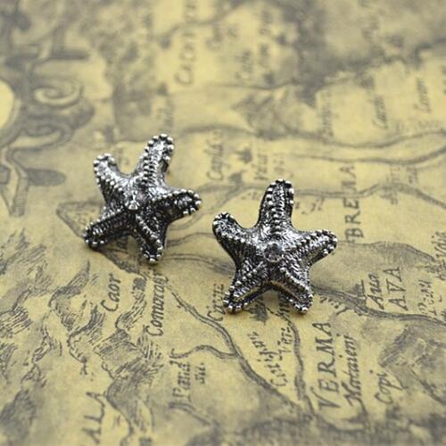 Unique design earrings earpins cute starfish retro crystal jewelry store in animals Free shipping