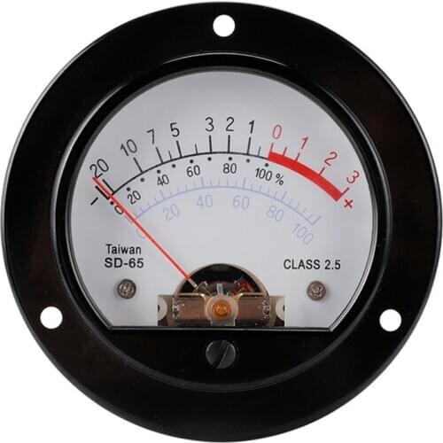 VU Backlight Voltmeter VU Meter Level Meter Level Meter Pointer Head Retro Dial Round SO65