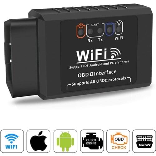 WiFi OBDII ELM327 OBD2 Auto Scanner For iPhone Android PC Vehicle Problems Engine Diagnostic Scan Read Up To 15,000 Data