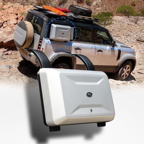 Silver Roof Luggage Cargo Carrier luggage side tool Equipment box fit for Land Rover Defender 2020 2021 auto parts