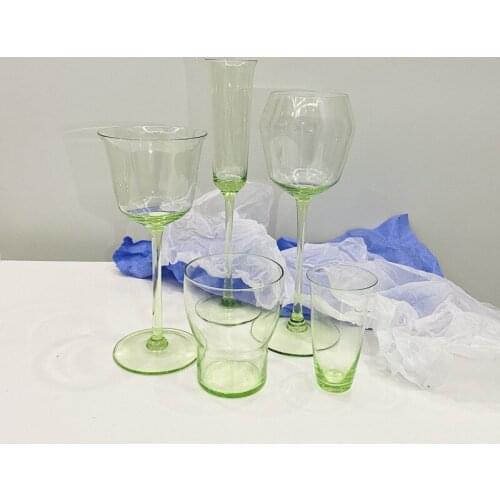 Green Lead Free Crystal Goblet Champagne Glasses Home Creative Cups Couple Wedding Couple Sparkling Wine Glass Cocktail Glass