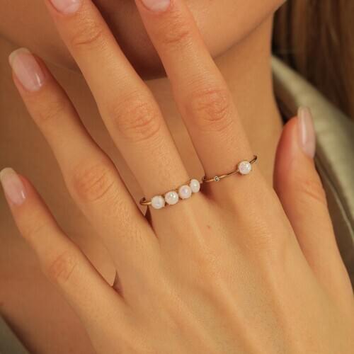 Women Fashion Jewelry Boho Chic Style 2 Pieces/Pack Stacked Rings Set