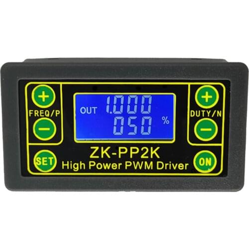 ZK-PP2K PWM DC 3.3~30V 12V 24V Motor Speed Controller regulator 8A 150W Adjustable LED Dimmer Pulse Frequency Duty Ratio