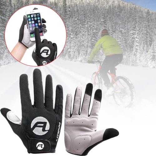 1 Pair of Anti-skid Sun-proof High Temperature Resistance Mountain Bike Warm Keeping Outdoor Cycling Running Touch Screen Gloves