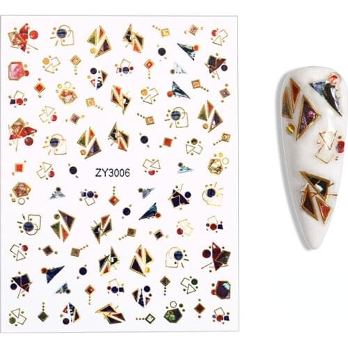 1 Piece Retro Nail Art Sticker Geometric Constellation Planet Nails Decoration Decal Slider DIY Design Manicure Accessories