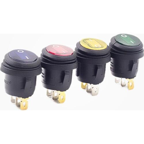 1PCS KCD1 Round square Waterproof light switch On-Off 3Pin power switch Lamp Round LED