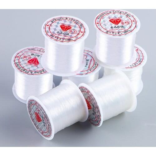 1000rolls 45m White Transparent Fish Line Wire Nylon String Beading Cord Thread for Jewelry Necklace Making Accessories