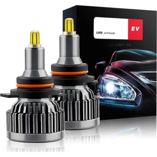 Headlamp Car Headlights 2pcs LED Bulb 72 CSP-LED Chips Aviation Aluminum Alloy 18000LM A Pair Of 2 Six Sides Black Led Lights