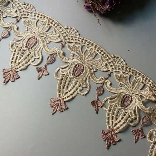 2 Yards Flower Tassel Lace Trim Ribbon for Sofa Curtain Cover Trimmings Dress DIY Costumes Embroidery 12 cm Lace Fabric Sewing