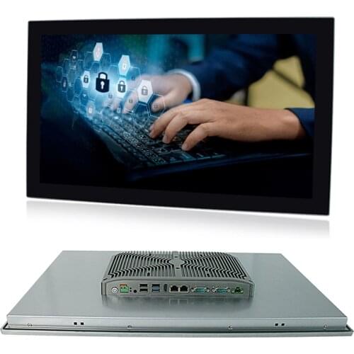 21.5" embedded pc industrial touch all in one pc windows 10 7/8 J1900 fanless computer TPM2.0 hardware encryption