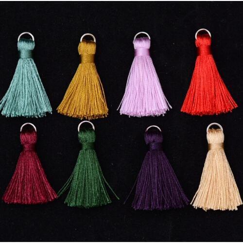 Silk Tassel 25pcs Mix Color Cord Jewelry findings for Charms making Necklace Earring Key Chain Bag Clothing
