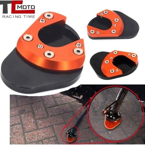 Motorcycle Side Stand Pad Plate Kickstand Enlarger Support Extension FOR KTM DUKE 125 200 250 390 RC 125 200 250 390