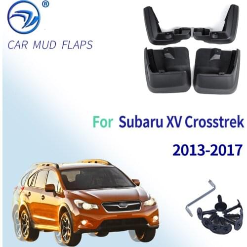 For Subaru XV Crosstrek 2013-2017 Set Molded Car Mud Flaps Mudflaps Splash Guards Mud Flap Mudguards Fender Front Rear Styling