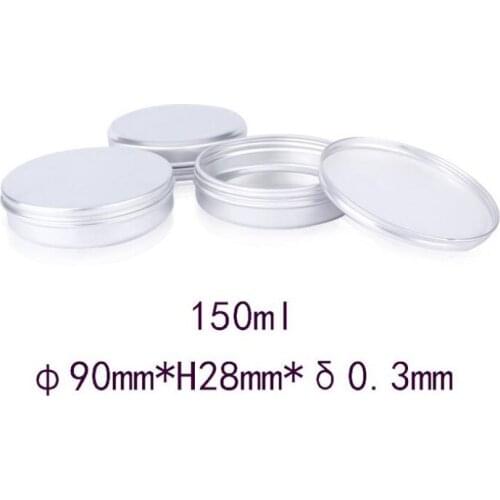 150ml 30pcs/lot Cream Sample Jar Refillable Packaging Box Candle Jars For Cosmetics High Capacity Travel Accessories Empty Metal