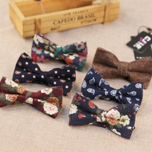 24colors fashion designer mens bow ties business cotton floral print flower high-end bowtie butterfly for men wedding 50pcs/lot