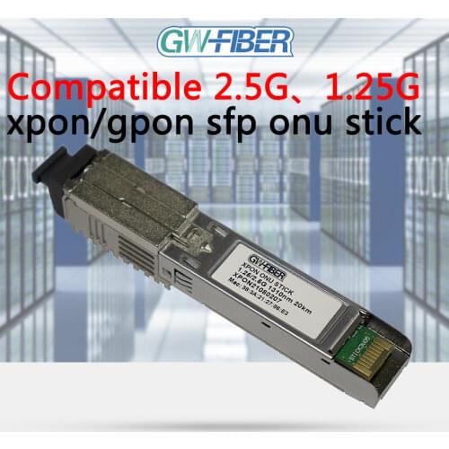 EPON GPON XPON SFP ONU STICK With MAC SC Connector DDM pon module Fiber Optic Module