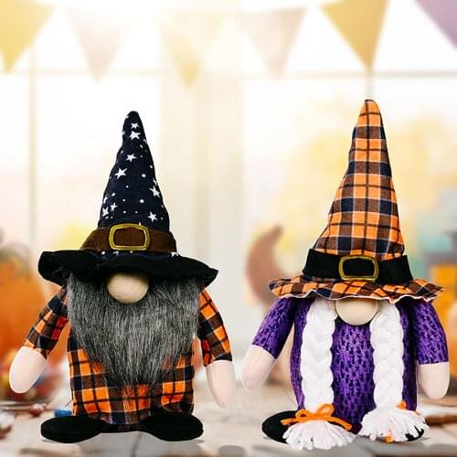 Halloween Illuminated Doll Faceless Doll Lovely Gnome Doll Dwarf Plush Doll Decorations Holiday Gifts Kids Desktop Ornaments