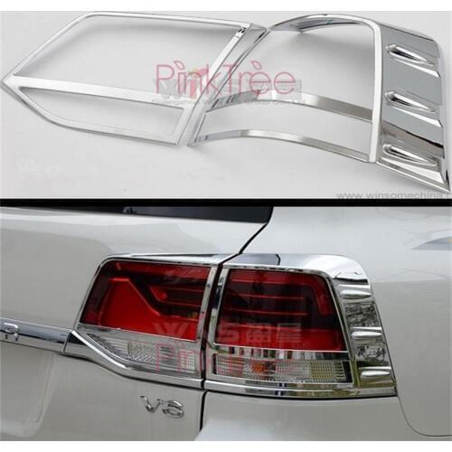 For Toyota Land Cruiser 200 2016 Chrome Car Taillight Cover Car Styling Accessories High quality Mirror Surface