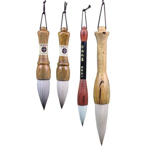 Chinese Traditional Calligraphy Brush Pen Woolen Weasel Multiple Hairs Hopper-shaped Brush Spring Festival Couplets Art Painting