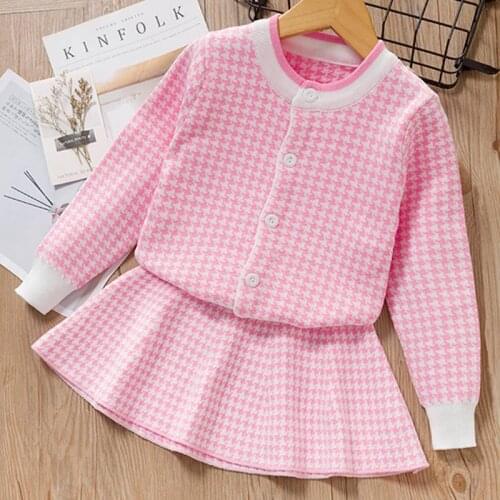 Girls Clothes Set Autumn Children Clothing 2020 New Fashion Kids Elegant Plaid Outfit Kids Clothes Suit for 3 7YChristmas
