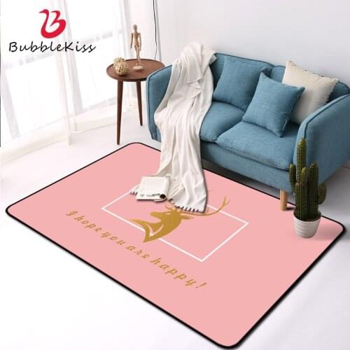 Bubble Kiss Home Door Mat Nordic Style Pink Carpet Floor Mat Double Layer Cotton Non-Slip Bathroom Home kitchen Decoration Mat