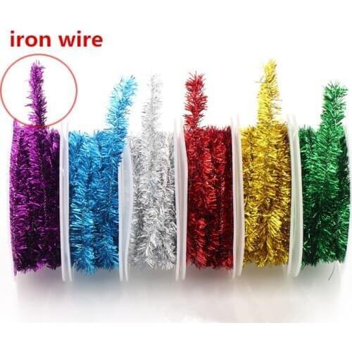 1.5M/Roll Wired Ribbon for Wedding Christmas Iron Wire DIY Gift Wrapping Decoration Birthday Party Supplies Shining Home Decor