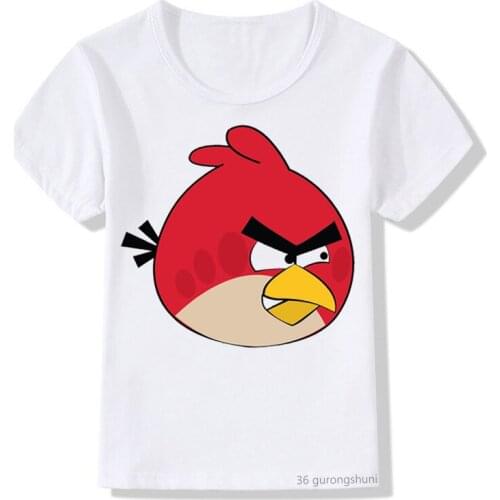 2021 hot sale cute and fun childrens t-shirt animal bird print graphic t-shirt for boys and girls summer casual shirt kids tops