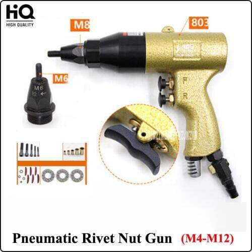 New Arrival M4-M12 Pneumatic Rivet Nut Gun( 803 Gun Body+M6/M8 Gun Head) 700rpm 5CFM 3/8 "(9.5m / m)Pneumatic Pull Cap Gun